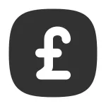 Pound Square SVG Icon